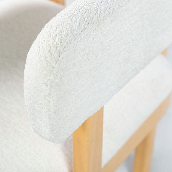 Safavieh Trystan Boucle Arm Chair Ivory / Natural SFV7234A