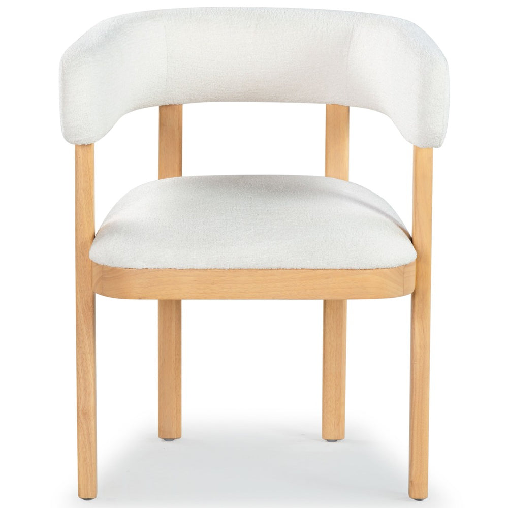 Safavieh TRYSTAN Boucle Arm Chair - Ivory Upholstery, Beechwood Frame, Scandinavian Design for Cozy Spaces SFV7234A