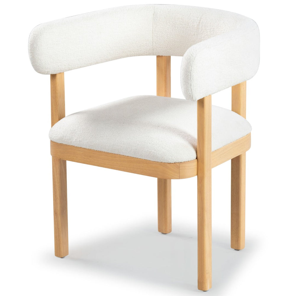 Safavieh TRYSTAN Boucle Arm Chair - Ivory Upholstery, Beechwood Frame, Scandinavian Design for Cozy Spaces SFV7234A