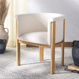 Safavieh Katemarie Boucle Arm Chair Ivory / Natural SFV7235A