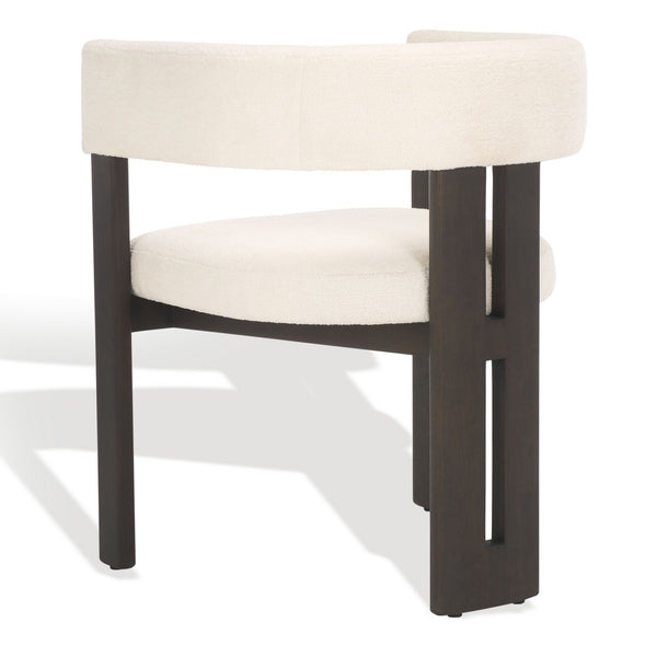 Safavieh Florabelle Boucle Arm Chair Ivory / Dark Brown SFV7236A