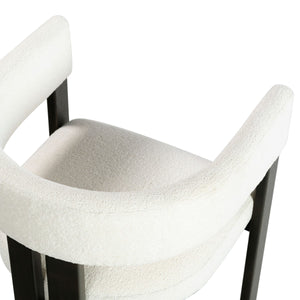 Safavieh Florabelle Boucle Arm Chair Ivory / Dark Brown SFV7236A