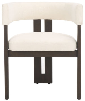 Safavieh Florabelle Boucle Arm Chair Ivory / Dark Brown SFV7236A