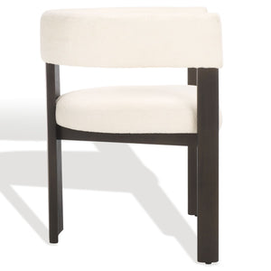 Safavieh Florabelle Boucle Arm Chair Ivory / Dark Brown SFV7236A