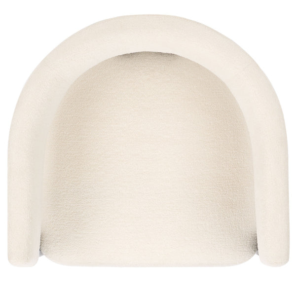 Safavieh Florabelle Boucle Arm Chair Ivory / Dark Brown SFV7236A