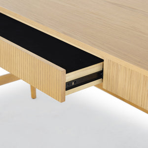 Safavieh Barnett 1 Drawer Wood Desk - Chic Natural Finish For Stylish Home Office & Clutter-free Workspace Natural 2% Metal,8% Cork Veneer,25% Manufactured Wood,30% Plywood,35% Wood Sfv7239a