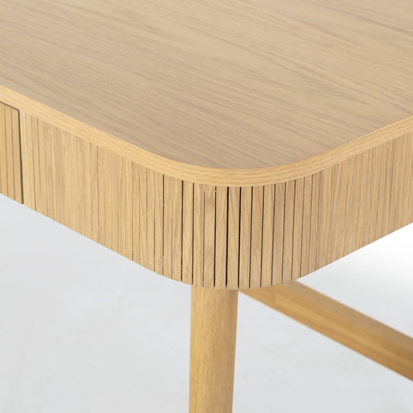 Safavieh Barnett 1 Drawer Wood Desk - Chic Natural Finish For Stylish Home Office & Clutter-free Workspace Natural 2% Metal,8% Cork Veneer,25% Manufactured Wood,30% Plywood,35% Wood Sfv7239a