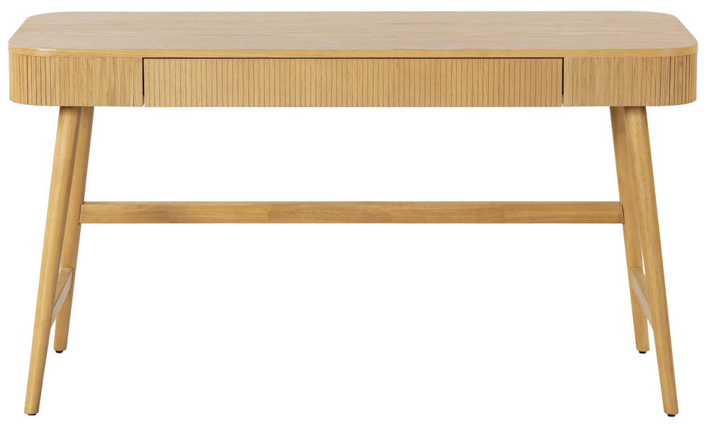 Safavieh Barnett 1 Drawer Wood Desk - Chic Natural Finish For Stylish Home Office & Clutter-free Workspace Natural 2% Metal,8% Cork Veneer,25% Manufactured Wood,30% Plywood,35% Wood Sfv7239a