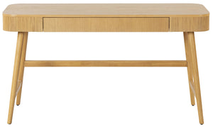 Safavieh Barnett 1 Drawer Wood Desk - Chic Natural Finish For Stylish Home Office & Clutter-free Workspace Natural 2% Metal,8% Cork Veneer,25% Manufactured Wood,30% Plywood,35% Wood Sfv7239a