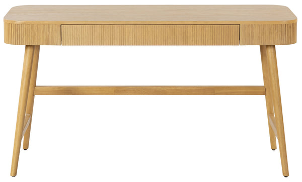 Safavieh Barnett 1 Drawer Wood Desk - Chic Natural Finish For Stylish Home Office & Clutter-free Workspace Natural 2% Metal,8% Cork Veneer,25% Manufactured Wood,30% Plywood,35% Wood Sfv7239a