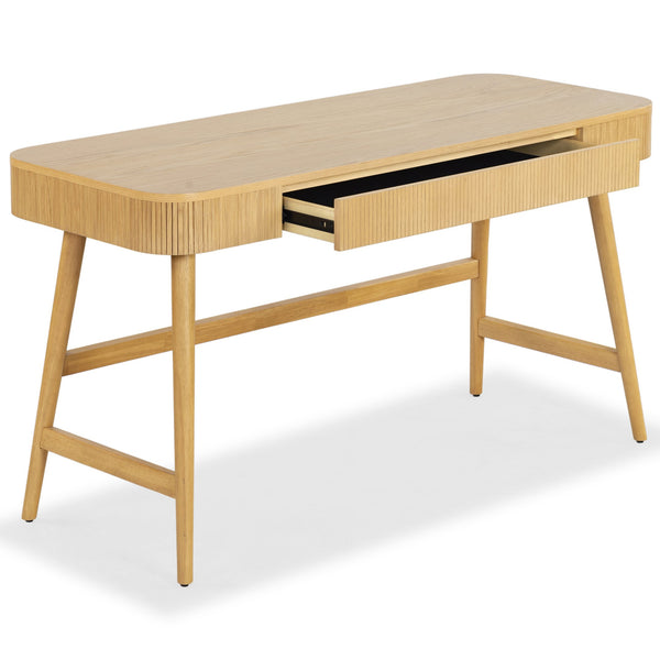 Safavieh Barnett 1 Drawer Wood Desk - Chic Natural Finish For Stylish Home Office & Clutter-free Workspace Natural 2% Metal,8% Cork Veneer,25% Manufactured Wood,30% Plywood,35% Wood Sfv7239a