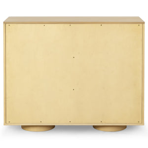 Safavieh Kaybella Glass Door Chest - Natural Finish, Contemporary Design, Durable Solid Wood Storage Solution Natural 1% Metal,22% Tempered Glass,9% Cork Veneer,30% Manufactured Wood,20% Plywood,18% Wood Sfv7240a