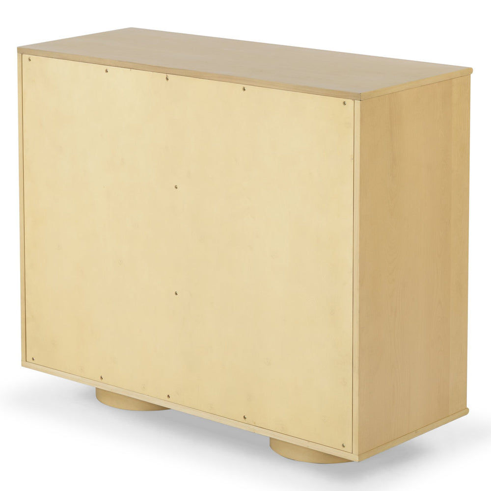 Safavieh Kaybella Glass Door Chest - Natural Finish, Contemporary Design, Durable Solid Wood Storage Solution Natural 1% Metal,22% Tempered Glass,9% Cork Veneer,30% Manufactured Wood,20% Plywood,18% Wood Sfv7240a