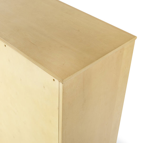 Safavieh Kaybella Glass Door Chest - Natural Finish, Contemporary Design, Durable Solid Wood Storage Solution Natural 1% Metal,22% Tempered Glass,9% Cork Veneer,30% Manufactured Wood,20% Plywood,18% Wood Sfv7240a