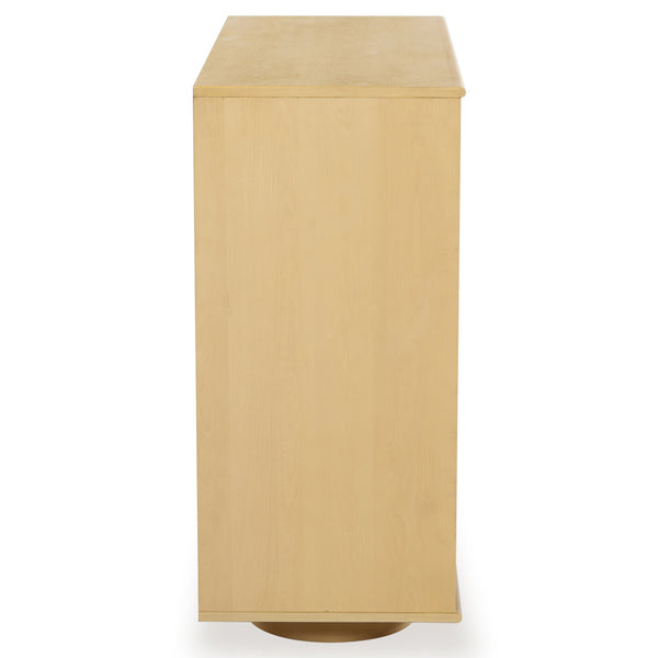 Safavieh Kaybella Glass Door Chest - Natural Finish, Contemporary Design, Durable Solid Wood Storage Solution Natural 1% Metal,22% Tempered Glass,9% Cork Veneer,30% Manufactured Wood,20% Plywood,18% Wood Sfv7240a