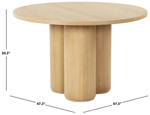 Safavieh Kathalina Round Wood Dining Table – Elegant Design, Durable Craftsmanship For Stylish Dining Spaces Natural Wood Sfv7242a-2bx