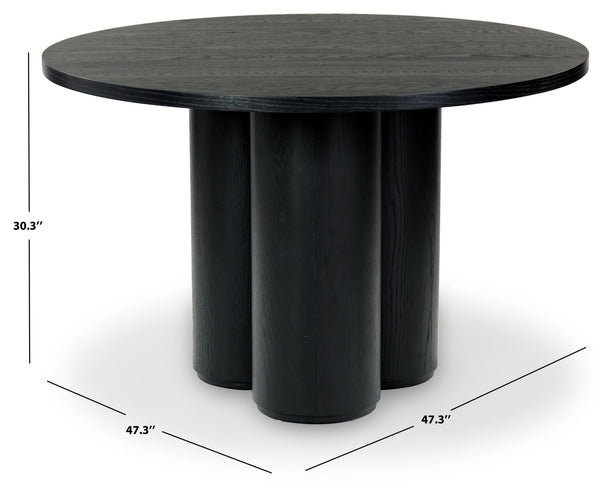 Safavieh Kathalina Round Wood Dining Table – Elegant Design, Durable Craftsmanship For Stylish Dining Spaces Black Wood Sfv7242b-2bx