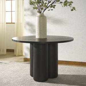 Safavieh Kathalina Round Wood Dining Table – Elegant Design, Durable Craftsmanship For Stylish Dining Spaces Black Wood Sfv7242b-2bx