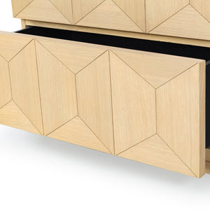 Safavieh Deziree Wood 2 Drawer Nightstand - Stylish & Functional Storage Solution For Any Bedroom Decor Natural 5% Metal,5% Cork Veneer,20% Manufactured Wood,30% Plywood,40% Wood Sfv7243a