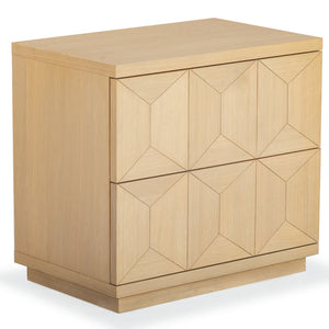 Safavieh Deziree Wood 2 Drawer Nightstand - Stylish & Functional Storage Solution For Any Bedroom Decor Natural 5% Metal,5% Cork Veneer,20% Manufactured Wood,30% Plywood,40% Wood Sfv7243a