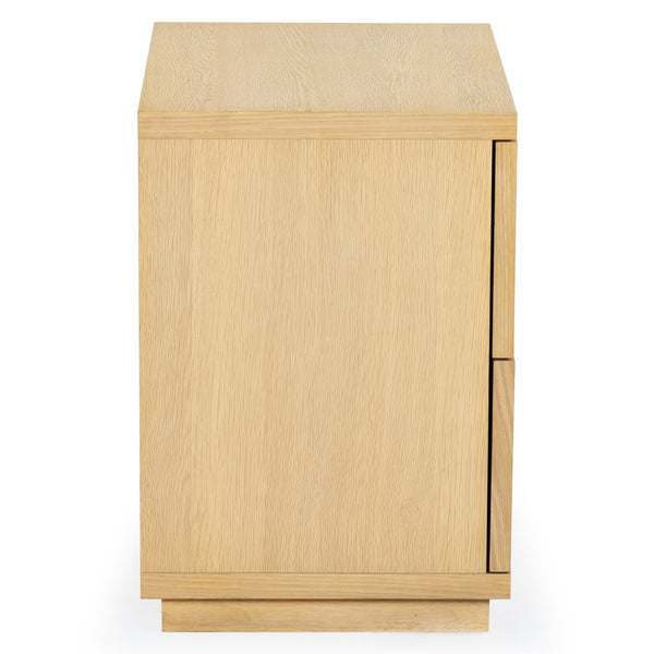Safavieh Deziree Wood 2 Drawer Nightstand - Stylish & Functional Storage Solution For Any Bedroom Decor Natural 5% Metal,5% Cork Veneer,20% Manufactured Wood,30% Plywood,40% Wood Sfv7243a