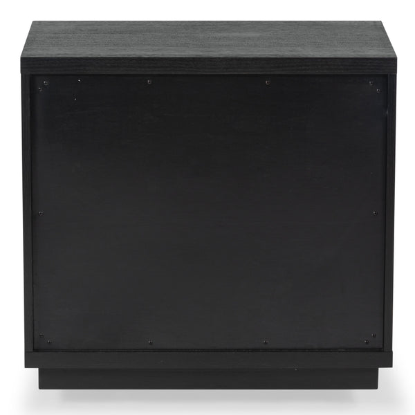 Safavieh Deziree Wood 2 Drawer Nightstand - Stylish & Functional Storage Solution For Any Bedroom Decor Black 5% Metal,5% Cork Veneer,20% Manufactured Wood,30% Plywood,40% Wood Sfv7243b