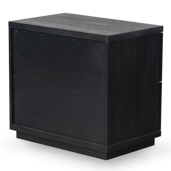 Safavieh Deziree Wood 2 Drawer Nightstand - Stylish & Functional Storage Solution For Any Bedroom Decor Black 5% Metal,5% Cork Veneer,20% Manufactured Wood,30% Plywood,40% Wood Sfv7243b