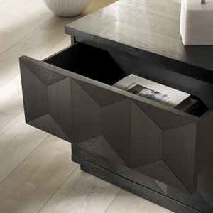 Safavieh Deziree Wood 2 Drawer Nightstand - Stylish & Functional Storage Solution For Any Bedroom Decor Black 5% Metal,5% Cork Veneer,20% Manufactured Wood,30% Plywood,40% Wood Sfv7243b