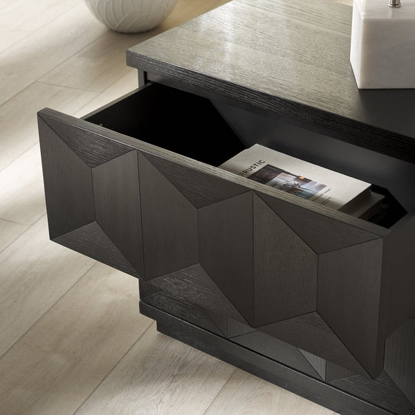 Safavieh Deziree Wood 2 Drawer Nightstand - Stylish & Functional Storage Solution For Any Bedroom Decor Black 5% Metal,5% Cork Veneer,20% Manufactured Wood,30% Plywood,40% Wood Sfv7243b