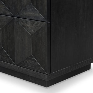 Safavieh Deziree Wood 2 Drawer Nightstand - Stylish & Functional Storage Solution For Any Bedroom Decor Black 5% Metal,5% Cork Veneer,20% Manufactured Wood,30% Plywood,40% Wood Sfv7243b