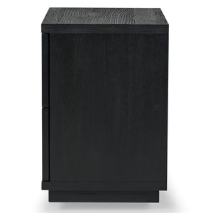 Safavieh Deziree Wood 2 Drawer Nightstand - Stylish & Functional Storage Solution For Any Bedroom Decor Black 5% Metal,5% Cork Veneer,20% Manufactured Wood,30% Plywood,40% Wood Sfv7243b