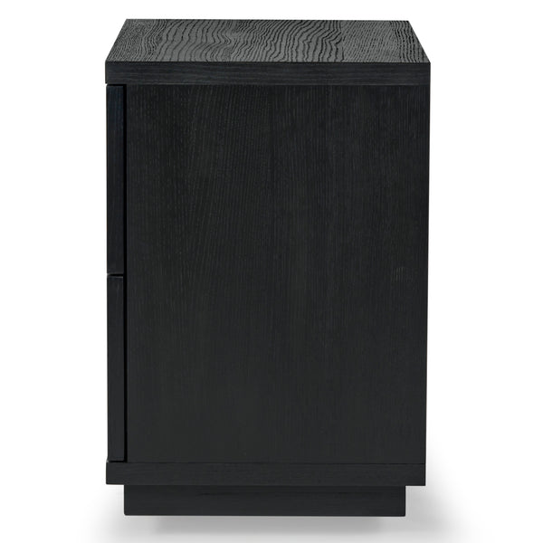 Safavieh Deziree Wood 2 Drawer Nightstand - Stylish & Functional Storage Solution For Any Bedroom Decor Black 5% Metal,5% Cork Veneer,20% Manufactured Wood,30% Plywood,40% Wood Sfv7243b