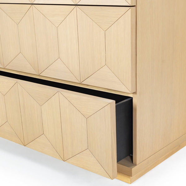 Safavieh Deziree Wood 6 Drawer Dresser - Elegant Storage Solution With Rustic Charm For Modern Spaces Natural 8% Metal,7% Cork Veneer,40% Manufactured Wood,23% Plywood,22% Wood Sfv7244a