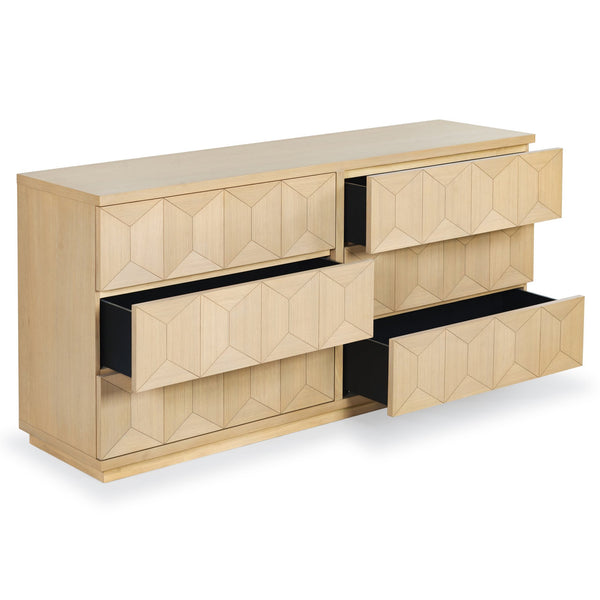 Safavieh Deziree Wood 6 Drawer Dresser - Elegant Storage Solution With Rustic Charm For Modern Spaces Natural 8% Metal,7% Cork Veneer,40% Manufactured Wood,23% Plywood,22% Wood Sfv7244a