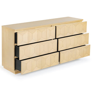 Safavieh Deziree Wood 6 Drawer Dresser - Elegant Storage Solution With Rustic Charm For Modern Spaces Natural 8% Metal,7% Cork Veneer,40% Manufactured Wood,23% Plywood,22% Wood Sfv7244a