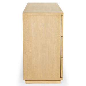 Safavieh Deziree Wood 6 Drawer Dresser - Elegant Storage Solution With Rustic Charm For Modern Spaces Natural 8% Metal,7% Cork Veneer,40% Manufactured Wood,23% Plywood,22% Wood Sfv7244a