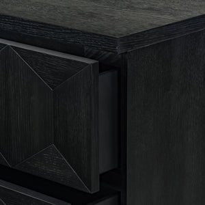 Safavieh Deziree Wood 6 Drawer Dresser - Elegant Storage Solution With Rustic Charm For Modern Spaces Black 8% Metal,7% Cork Veneer,40% Manufactured Wood,23% Plywood,22% Wood Sfv7244b