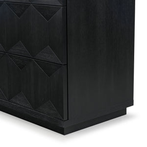 Safavieh Deziree Wood 6 Drawer Dresser - Elegant Storage Solution With Rustic Charm For Modern Spaces Black 8% Metal,7% Cork Veneer,40% Manufactured Wood,23% Plywood,22% Wood Sfv7244b