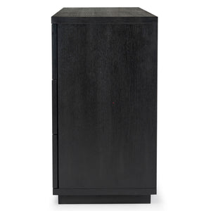 Safavieh Deziree Wood 6 Drawer Dresser - Elegant Storage Solution With Rustic Charm For Modern Spaces Black 8% Metal,7% Cork Veneer,40% Manufactured Wood,23% Plywood,22% Wood Sfv7244b