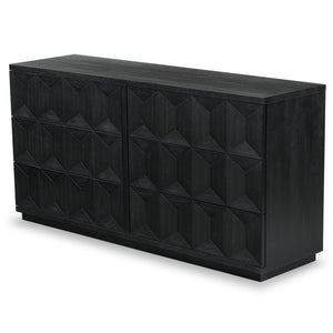 Safavieh Deziree Wood 6 Drawer Dresser - Elegant Storage Solution With Rustic Charm For Modern Spaces Black 8% Metal,7% Cork Veneer,40% Manufactured Wood,23% Plywood,22% Wood Sfv7244b