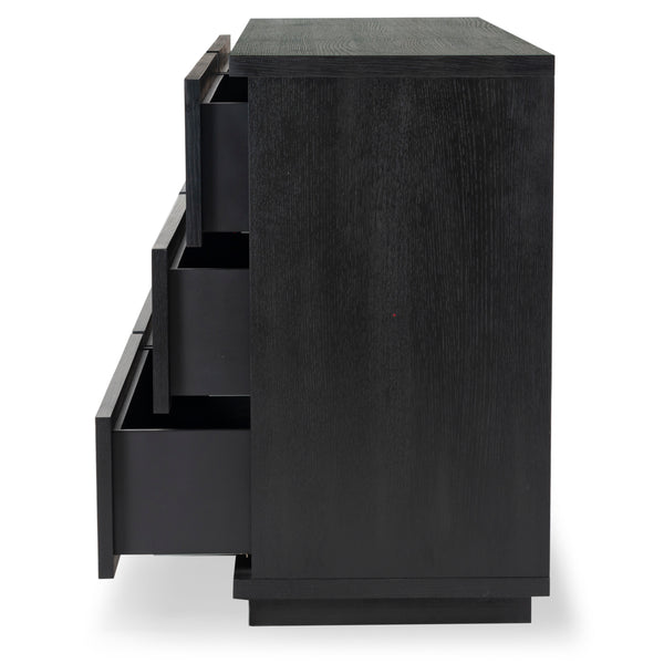 Safavieh Deziree Wood 6 Drawer Dresser - Elegant Storage Solution With Rustic Charm For Modern Spaces Black 8% Metal,7% Cork Veneer,40% Manufactured Wood,23% Plywood,22% Wood Sfv7244b