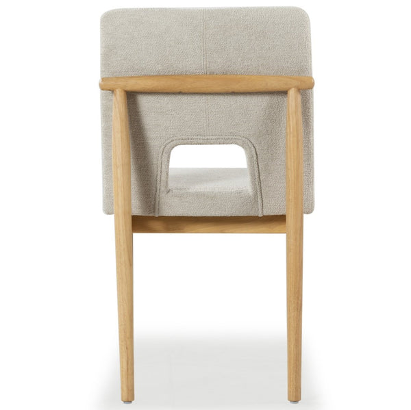 Safavieh Benjy Wood And Boucle Dining Chair - Stylish Craftsmanship For A Chic And Inviting Dining Space Beige ,Natural 3% Metal,16% Plywood,50% Wood,16% Fabric,15% Foam Sfv7245a-set2
