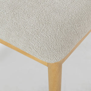 Safavieh Benjy Wood And Boucle Dining Chair - Stylish Craftsmanship For A Chic And Inviting Dining Space Beige ,Natural 3% Metal,16% Plywood,50% Wood,16% Fabric,15% Foam Sfv7245a-set2