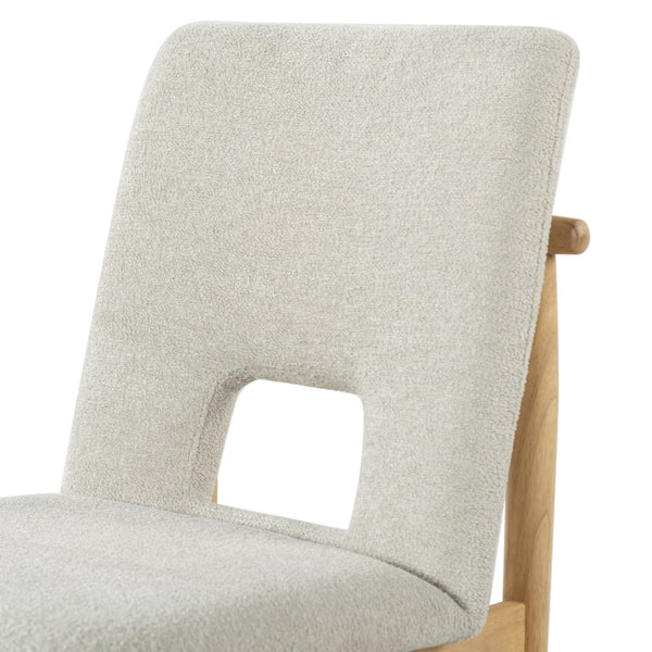 Safavieh Benjy Wood And Boucle Dining Chair - Stylish Craftsmanship For A Chic And Inviting Dining Space Beige ,Natural 3% Metal,16% Plywood,50% Wood,16% Fabric,15% Foam Sfv7245a-set2