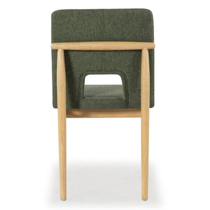 Safavieh Benjy Wood And Boucle Dining Chair - Stylish Craftsmanship For A Chic And Inviting Dining Space Green ,Natural 3% Metal,16% Plywood,50% Wood,16% Fabric,15% Foam Sfv7245b-set2