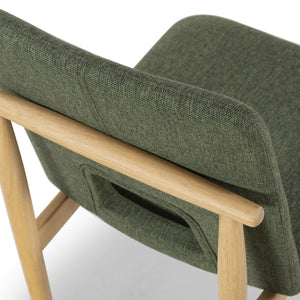 Safavieh Benjy Wood And Boucle Dining Chair - Stylish Craftsmanship For A Chic And Inviting Dining Space Green ,Natural 3% Metal,16% Plywood,50% Wood,16% Fabric,15% Foam Sfv7245b-set2
