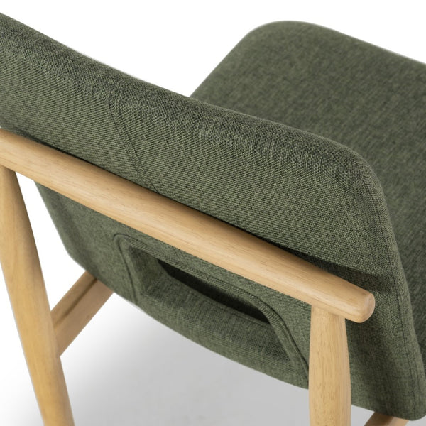 Safavieh Benjy Wood And Boucle Dining Chair - Stylish Craftsmanship For A Chic And Inviting Dining Space Green ,Natural 3% Metal,16% Plywood,50% Wood,16% Fabric,15% Foam Sfv7245b-set2