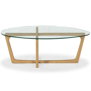 Safavieh Timberley Tempered Glass and Wood Coffee Table for Modern Living Room Decor SFV7247A