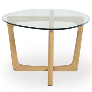 Safavieh Timberley Tempered Glass and Wood Coffee Table for Modern Living Room Decor SFV7247A