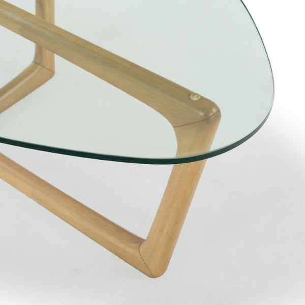 Safavieh Timberley Tempered Glass and Wood Coffee Table for Modern Living Room Decor SFV7247A